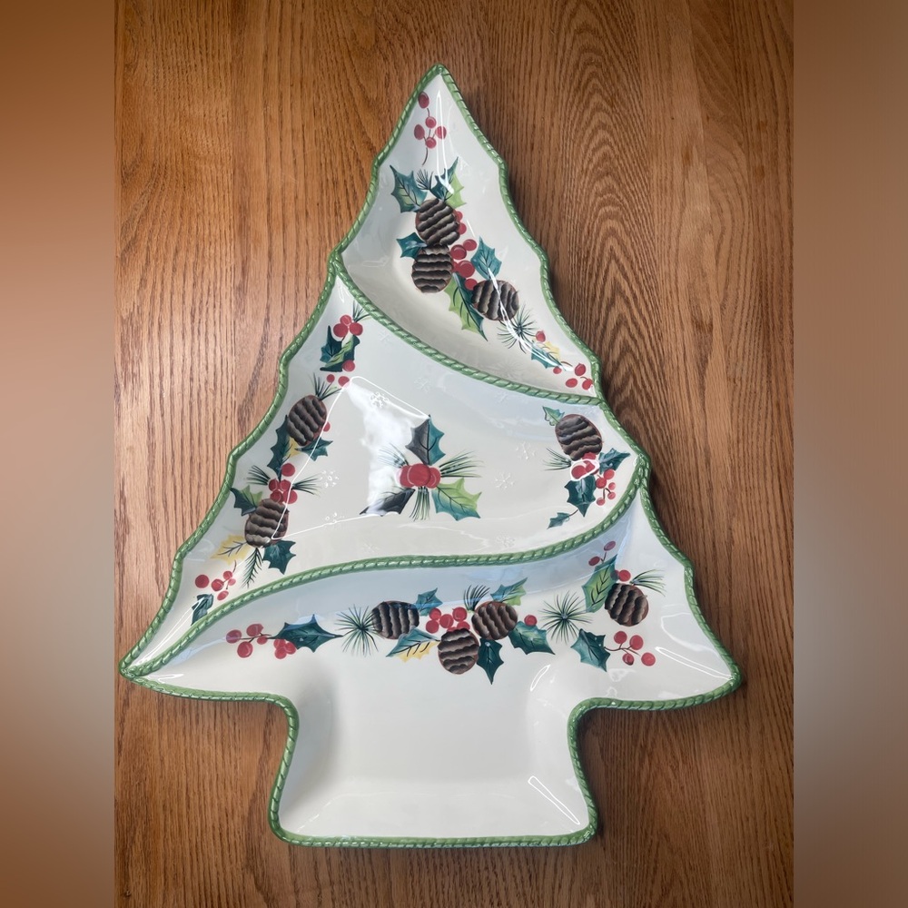 Extra Large Ceramic Christmas Tree Tray